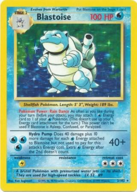 Blastoise Base Set (No Damage)
