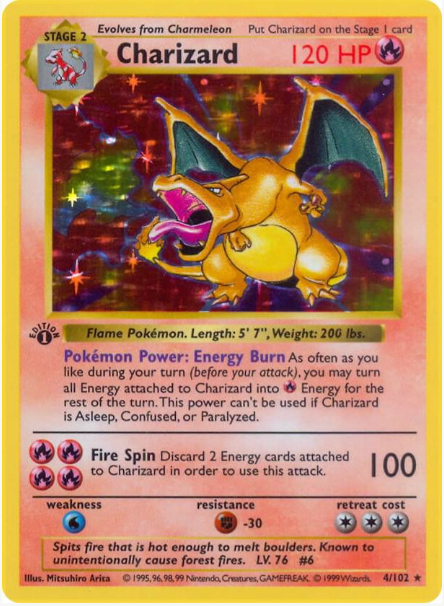Example trading card collection photo for custom quote review